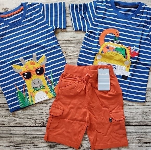 Zoo Trip Outfit Zoo Animals and Giraffe T-Shirts JoJo Maman Bébé Inspired - Picture 1 of 16